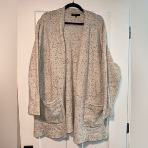 Elegant Cream Speckled Women's Cardigan